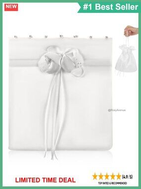 Satin Wedding Money Bag Drawstring Purse with Pearls